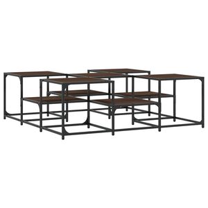 vidaXL Mesa de centro madera de ingenier&iacute;a roble marr&oacute;n 121x121x40 cm