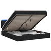 vidaXL Cama tipo otomana con colch&oacute;n y LED Negro 200 x 200 cm Tela