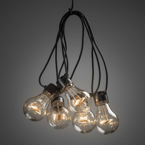 KONSTSMIDE Luces de fiesta set inicio 10 l&aacute;mparas &aacute;mbar extrac&aacute;lido