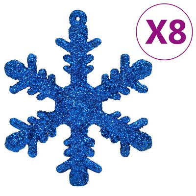vidaXL Juego de bolas de Navidad 111 pzas poliestireno azul