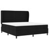 vidaXL Cama tipo Box Spring con colch&oacute;n Negro 180 x 200 cm tela
