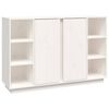vidaXL Aparador de madera maciza de pino blanco 120x35x80 cm