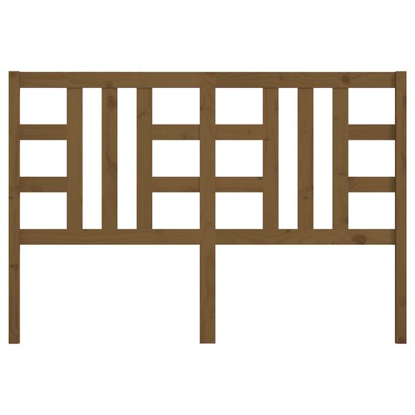 vidaXL Cabecero de cama madera maciza de pino marr&oacute;n miel 156x4x100 cm