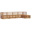vidaXL Conjunto de sof&aacute;s de exterior 5 uds. Natural
