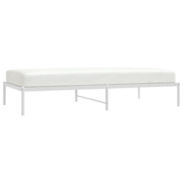 vidaXL Estructura de cama sin colchón metal blanco 100x200 cm