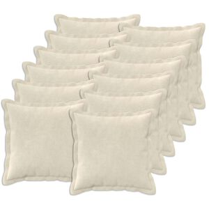 vidaXL Funda de almohada 12 uds. HOUTEN Crema 40 x 40 cm