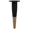 vidaXL Patas de Muebles 2 uds. Negro y dorado &Oslash; 40 x 98 mm Hierro