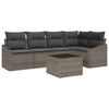 vidaXL Conjunto de sof&aacute;s de jard&iacute;n 6 uds. Gris Claro rat&aacute;n sint&eacute;tico