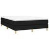 vidaXL Cama box spring con colch&oacute;n tela negro 140x200 cm