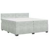 vidaXL Cama box spring con colch&oacute;n Gris Claro 200 x 200 cm Terciopelo