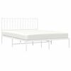 vidaXL Estructura cama sin colchón con cabecero metal blanco 135x190cm