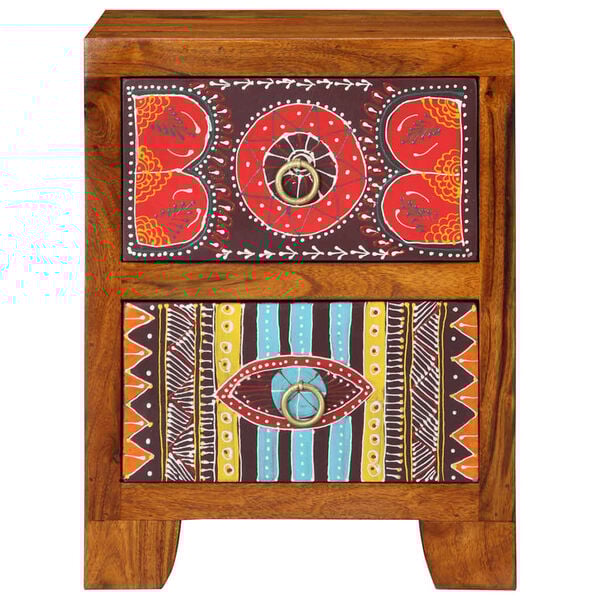 vidaXL Mesita de noche 35x35x45 cm madera maciza de acacia