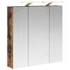 vidaXL Armario con espejo de ba&ntilde;o Roble ahumado 70 x 14,5 x 70 cm