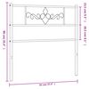 vidaXL Cabecero de metal blanco 90 cm