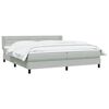 vidaXL Cama box spring con colch&oacute;n terciopelo gris claro 180x220 cm