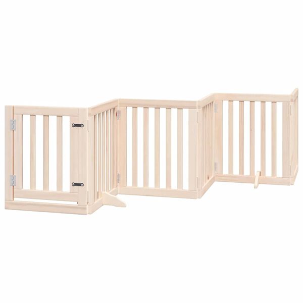 vidaXL Puerta para perros plegable 15 paneles madera de &aacute;lamo 750 cm