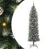 vidaXL &Aacute;rbol Navide&ntilde;o Artificial Delgado Verde y blanco 240 cm