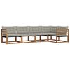 vidaXL Conjunto de sof&aacute;s de exterior 5 pcs Gris Natural y Claro