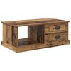 vidaXL Mesa de Caf&eacute; con caj&oacute;n Madera envejecida 90 x 50 x 35 cm
