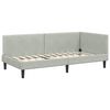 vidaXL Estructura de cama en esquina Gris Claro 80 cm x 200 cm