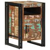 vidaXL Mesita de noche de 40x40x59 cm, madera maciza reciclada