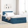vidaXL Estructura de cama otomana colch&oacute;n terciopelo azul oscuro
