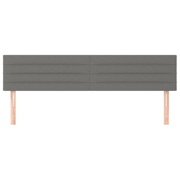vidaXL Cabeceros tela gris oscuro 180x5x78/88 cm