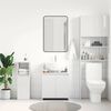 vidaXL Armario de ba&ntilde;o madera contrachapada blanco brillo 60x33x61 cm
