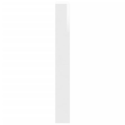 vidaXL Mueble zapatero con espejo 4 niveles blanco brillo 63x17x134 cm