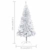 vidaXL &Aacute;rbol de Navidad preiluminado con luces y bolas plateado 150 cm
