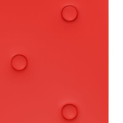 vidaXL Paneles de pared 12 uds cuero sintético rojo 90x30 cm 3,24 m²