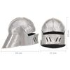 vidaXL Réplica de casco de caballero medieval antiguo LARP acero plata