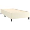 vidaXL Estructura de cama sin colch&oacute;n cuero sint&eacute;tico crema 90x200 cm
