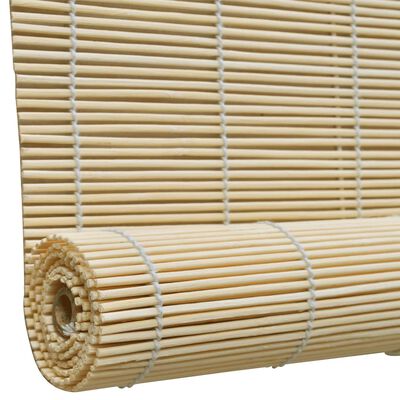 vidaXL Persiana enrollable de bambú color natural 100x220 cm