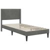 vidaXL Estructura de cama con colch&oacute;n Gris oscuro 90 x 200 cm