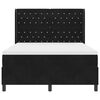 vidaXL Cama con Box Spring LED y Colch&oacute;n Negro 140 x 200 cm Terciopelo