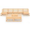 vidaXL Juego de muebles de jard&iacute;n 10 piezas madera maciza de pino