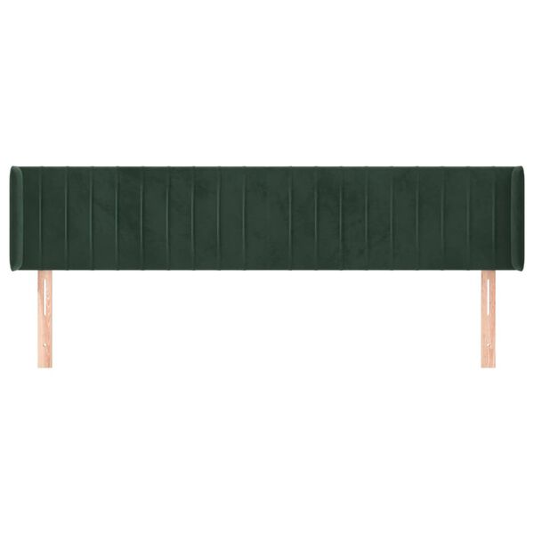 vidaXL Cabecero de terciopelo verde oscuro 163x16x78/88 cm