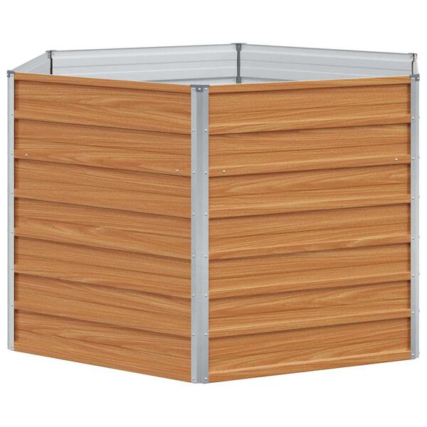 vidaXL Cama de Jard&iacute;n Elevada Marr&oacute;n Claro 129 x 129 x 77 cm