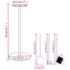 vidaXL Juego de herramientas para chimenea de 4 piezas, 22 x 59 cm, acero