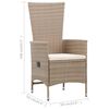 vidaXL Juego de comedor para jard&iacute;n de 7 piezas beige