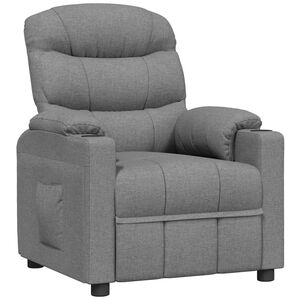 vidaXL Sill&oacute;n reclinable de tela gris claro