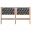 vidaXL Cabecero Otro Negro y gris oscuro 150 cm Madera maciza de pino