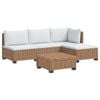 vidaXL 5 uds. Conjunto de Lounge de Rat&aacute;n con Cojines GENDT Natural