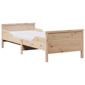 vidaXL Estructura de cama Marr&oacute;n 80 x 200 cm Madera de pino macizo