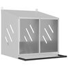 vidaXL Nido para gallinas con 2 compartimentos plateado galvanizado
