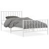 vidaXL Estructura cama sin colch&oacute;n con estribo metal blanco 107x203 cm