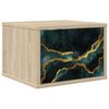 vidaXL Mesita de noche de pared WIJHE Roble Sonoma 36 x 33 x 25 cm