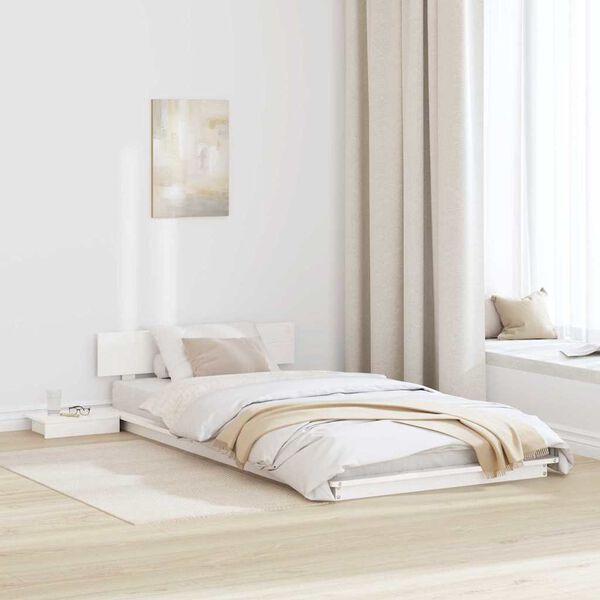 vidaXL Estructura de cama Blanco 90 x 190 cm Madera