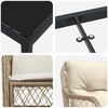 vidaXL Conjunto de Comedor de Jard&iacute;n 9 pcs Beige rat&aacute;n sint&eacute;tico